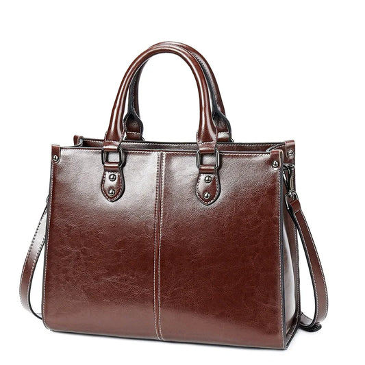 Women Leather Crossbody Bag | Shoulder Straps Bag Coffee