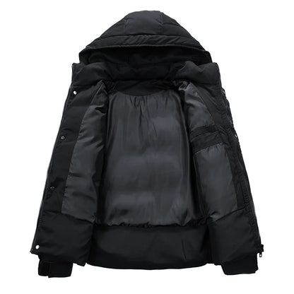 Men Padded Puffer Jacket with Hood | Cotton-Padded Men Coat