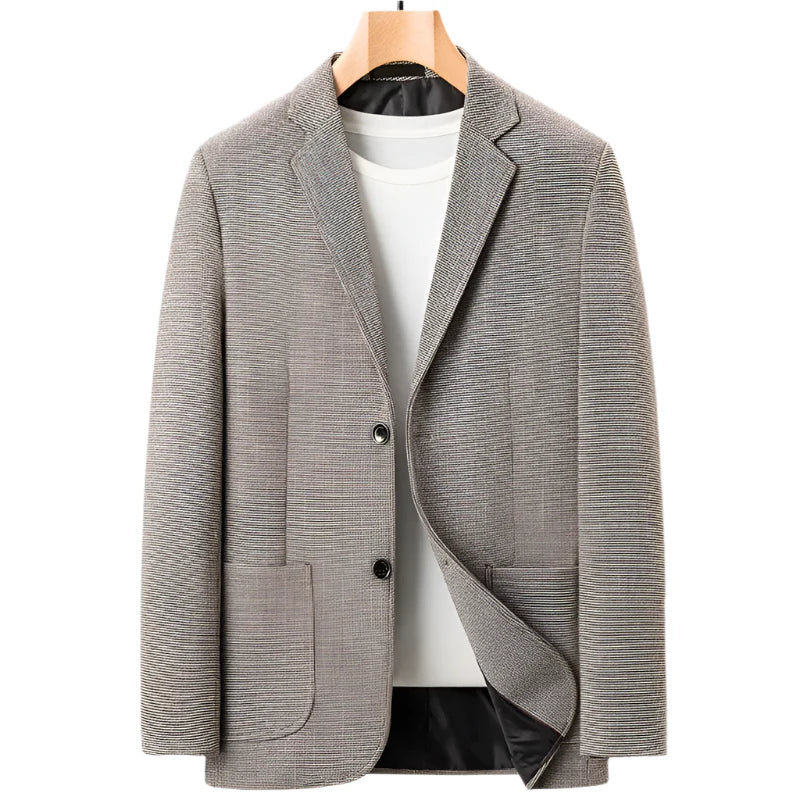 Men Premium Textured Blazer | Business Casual brown
