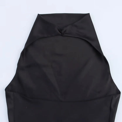 Women Satin Backless Halter Dress | Summer | Short Party Dress | Sleeveless | Mini Dress