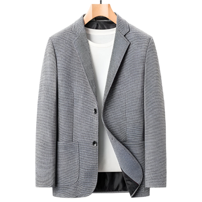Men Premium Textured Blazer | Business Casual Light grey