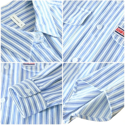 Men Cotton Striped Long Sleeve Shirt | Loose Casual Button Down