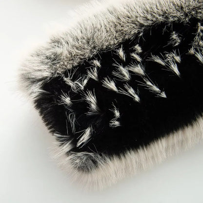 Women Fur Jacket | Short Coat | Elegant Fluffy Loose Jacket | Warm Long Sleeve Jackett | Fur Coat