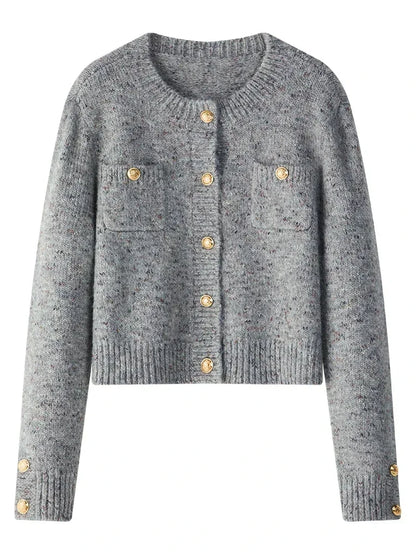 Women Wool Short Knitted Cardigan