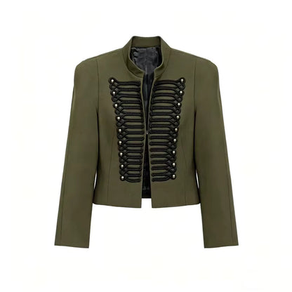 Women Napoleon  Jacket | Single Breasted  | Cropped Jacket | Short Coat