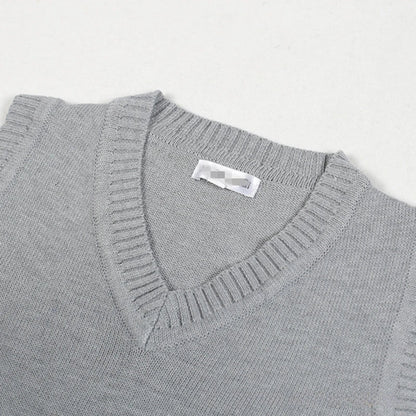 Men V-Neck Sleeveless Knitted Striped Sweater Vest | Retro Style Knit