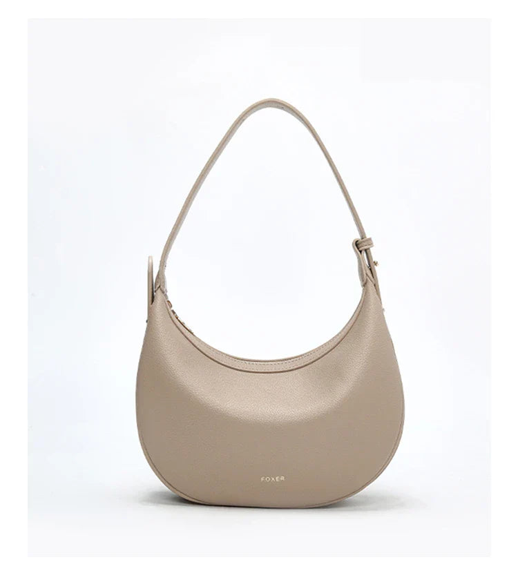 Women Shoulder Bag | Leather Crescent Underarm Bag | Minimalist Crossbody Bag