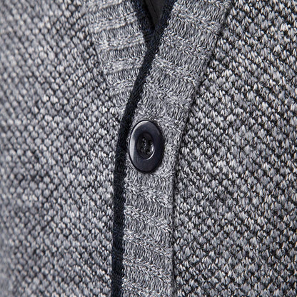 Men's Knitted V-Neck Wool Sweater | Casual Knit Cardigan | Winter Sweater