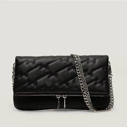 Women Crossbody Bag | Shoulder Bag | Envelope Bag | Wing Chain Bag | Leather Black 2