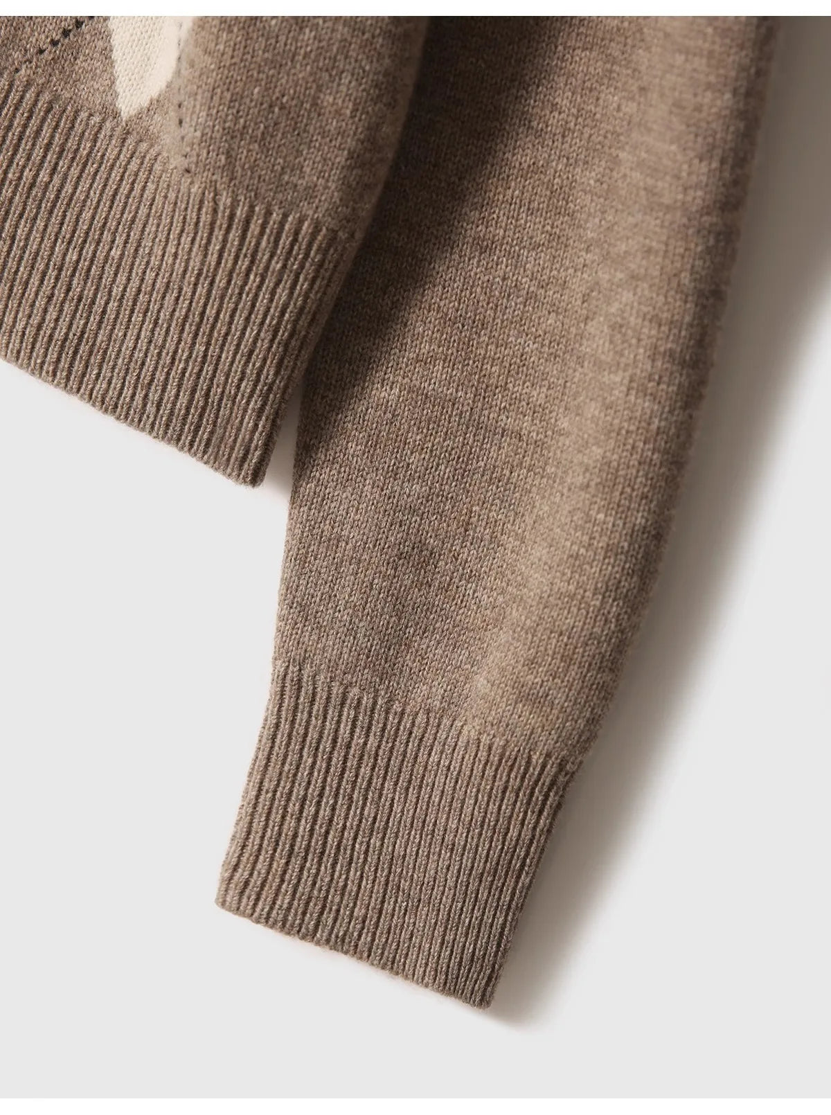 Women Argyle Cashmere Knitted Cardigan | Diamond Check Sweater | Wool