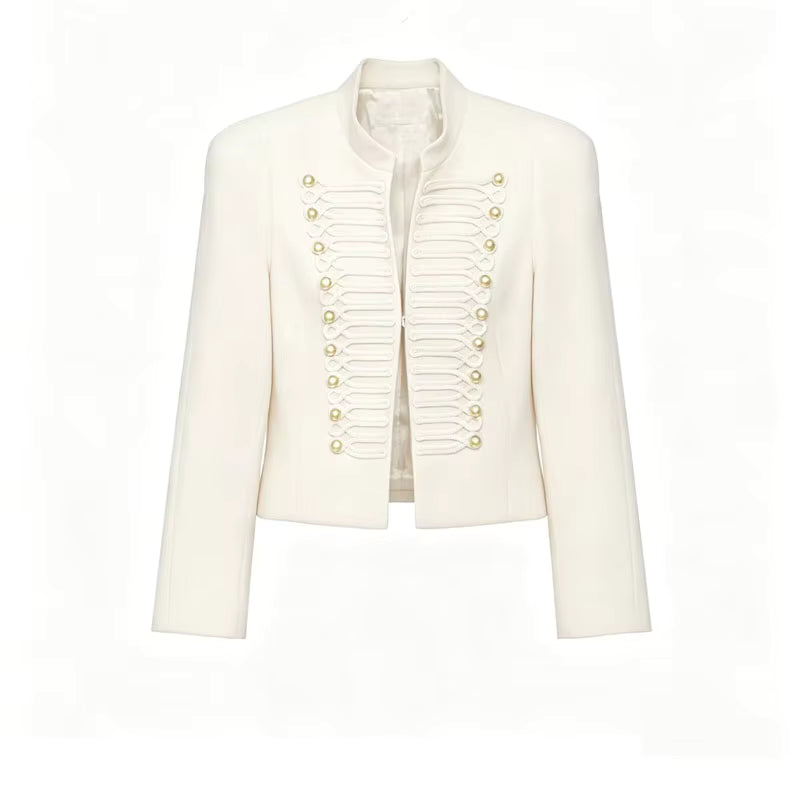 Women Napoleon  Jacket | Single Breasted  | Cropped Jacket | Short Coat