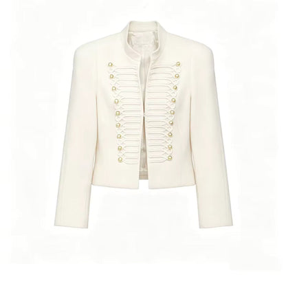 Women Napoleon  Jacket | Single Breasted  | Cropped Jacket | Short Coat