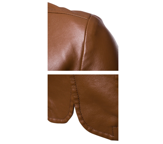 Men's Lapel Leather Dress Coat | Business Casual Blazer Jacket