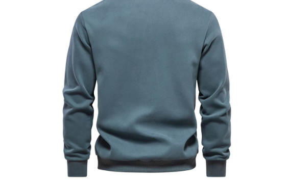 Cotton Polo Neck Sweatshirt for Men | Casual Collared Sweatshirt