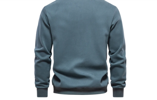 Cotton Polo Neck Sweatshirt for Men | Casual Collared Sweatshirt