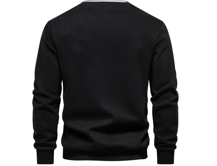 Cotton Polo Neck Sweatshirt for Men | Casual Collared Sweatshirt