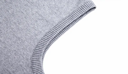 Men Knitted Cotton Sweater Vest | Casual Warm Winter V-Neck Outerwear