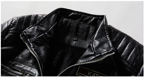 Leather Jacket Men | Fleece Motorcycle Windbreaker Slim Coat | Removable Fur Collar