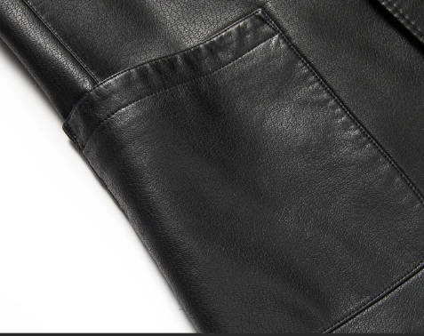 Sheep Leather Casual Suit Men's Jacket | Black Brown Leather Winter Jacket