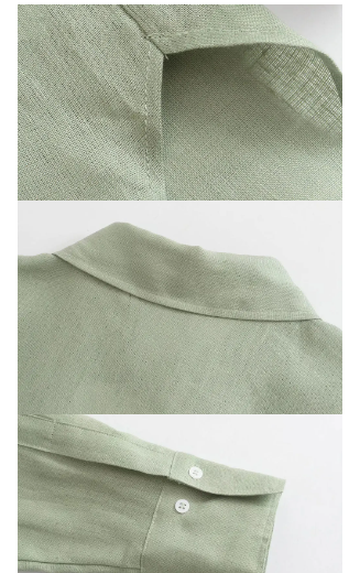 Women Vintage Oversized Linen Button Up Shirt | Chic Long Sleeves Blouse Top