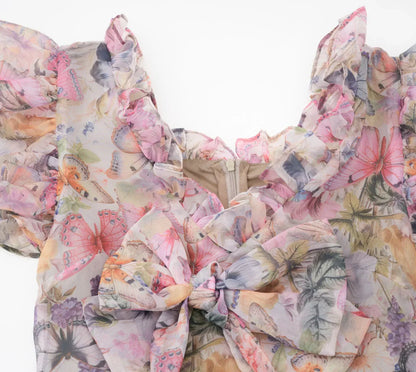 NEXT DAY DELIVERY VENA Off Shoulder Floral Maxi Bodycon Dress