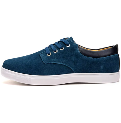 Men Genuine Leather Casual Shoes | European Style blue