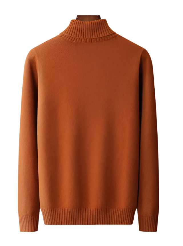 Men Merino Wool High-Necked Pullover | Warm Turtleneck Sweater