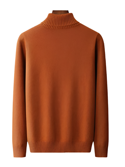 Men Merino Wool High-Necked Pullover | Warm Turtleneck Sweater