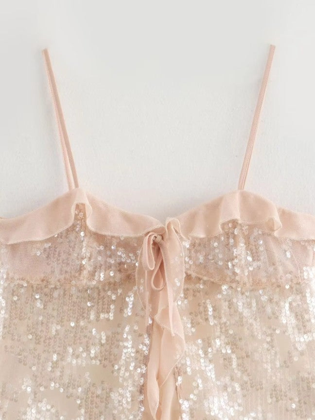 Women Sequinned Top | Backless Top | Cami Top | Camisole Top
