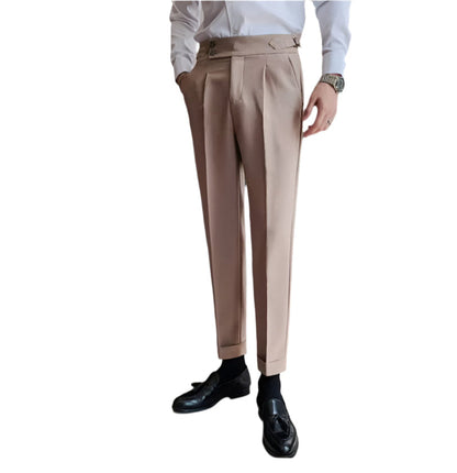 Men High Waisted Vintage Pants | Men Old Money Formal Pants | Formal Office Suit Pants