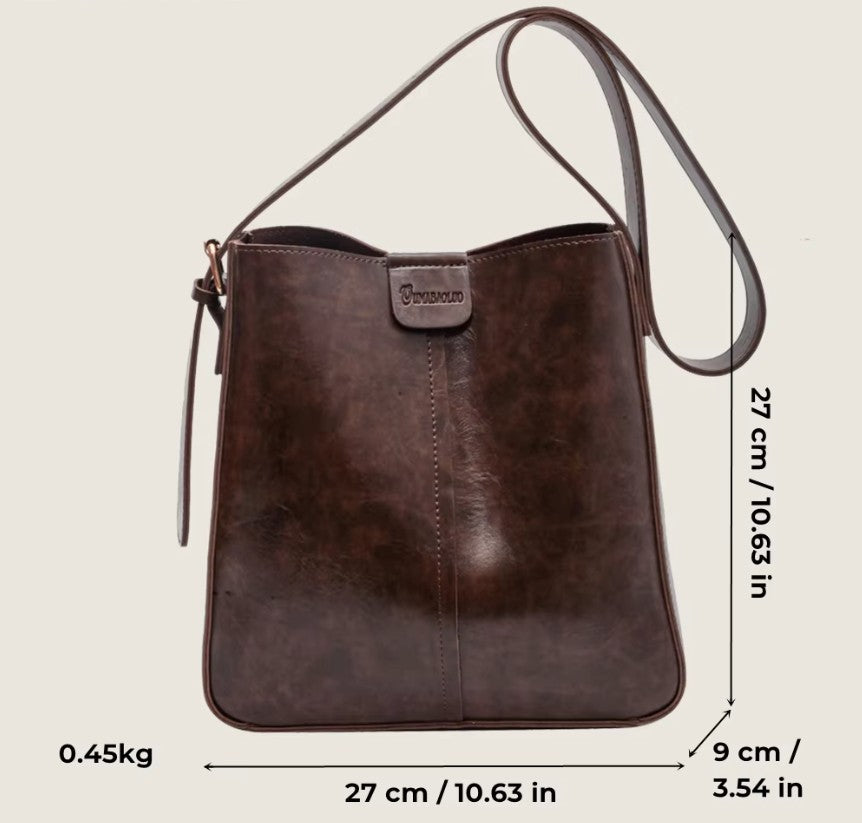 Women Retro Shoulder Tote Bag | Leather Crossbody Bag | Large Capacity