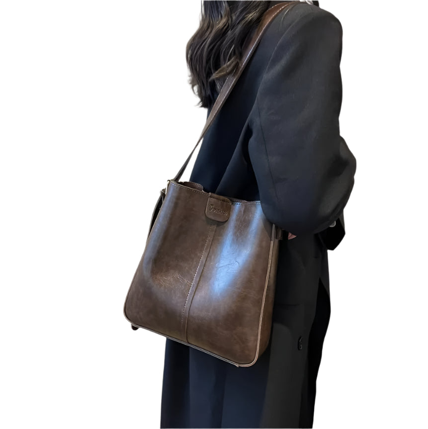 Women Retro Shoulder Tote Bag | Leather Crossbody Bag | Large Capacity