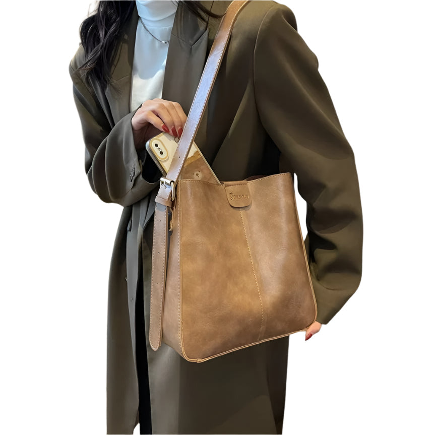 Women Retro Shoulder Tote Bag | Leather Crossbody Bag | Large Capacity