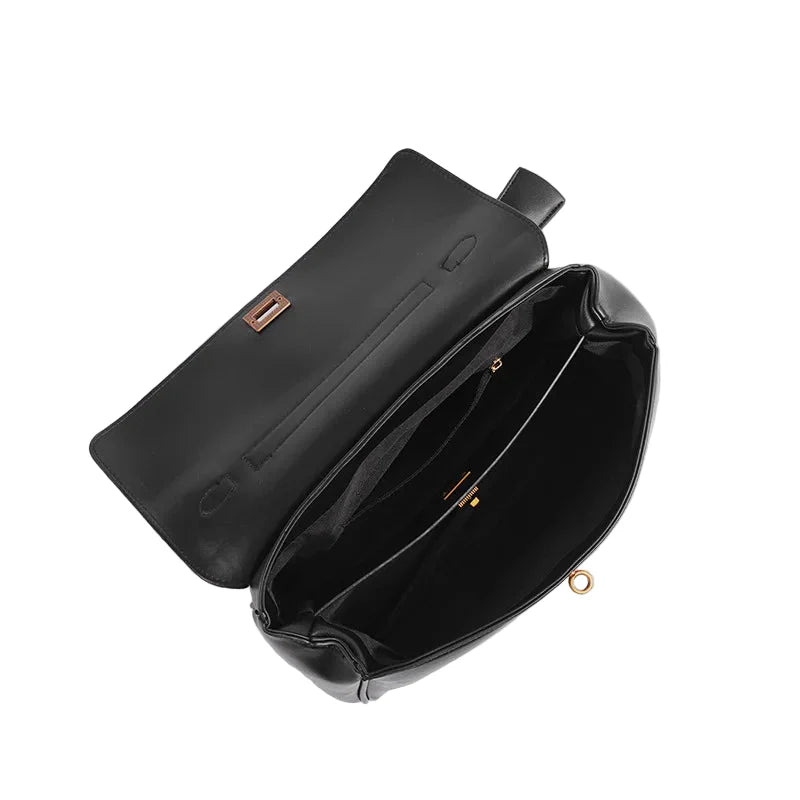 Women French Handbag | Luxury Shoulder Bag | Large Capacity Metal Buckle Tote Bag