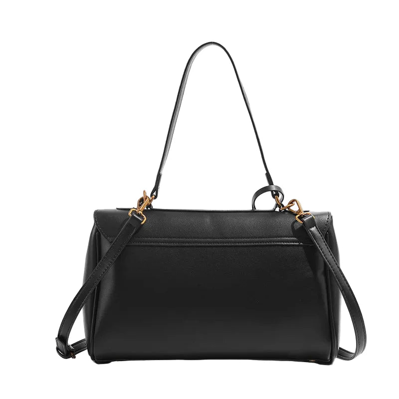 Women French Handbag | Luxury Shoulder Bag | Large Capacity Metal Buckle Tote Bag