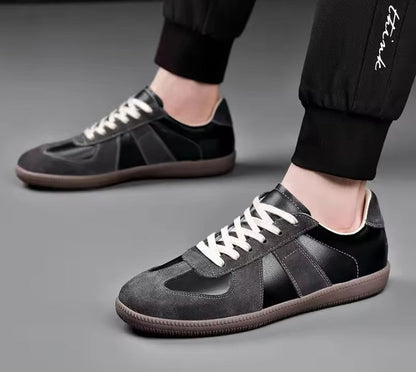 Men Leather German Army Trainers | Casual Walking Shoes | Jogging Sneakers | Tennis Trainers