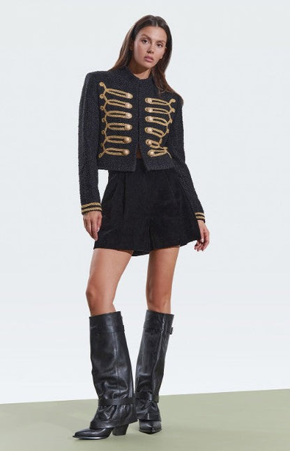 Women Napoleon Coat | Full Sleeves | Spring Jacket | Symmetrical Knot Jacket | Coat | Military Blazer