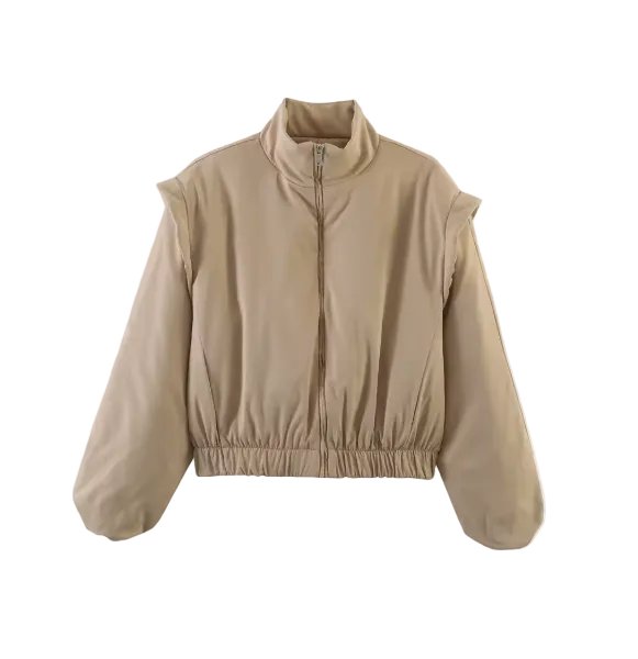 Women Puffer Jacket | Bomber Jacket | Short Jacket | Long Sleeve | Cropped