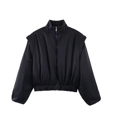Women Puffer Jacket | Bomber Jacket | Short Jacket | Long Sleeve | Cropped