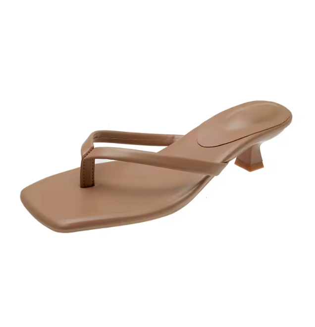 Women Summer Square Toe Heels | Low Heel  | Beach | Vacation