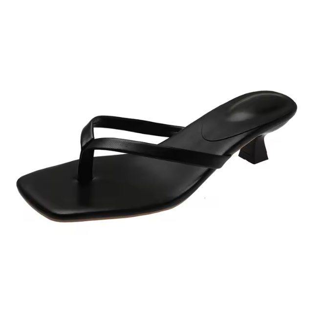 Women Summer Square Toe Heels | Low Heel  | Beach | Vacation