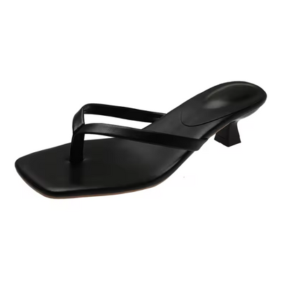 Women Summer Square Toe Heels | Low Heel  | Beach | Vacation