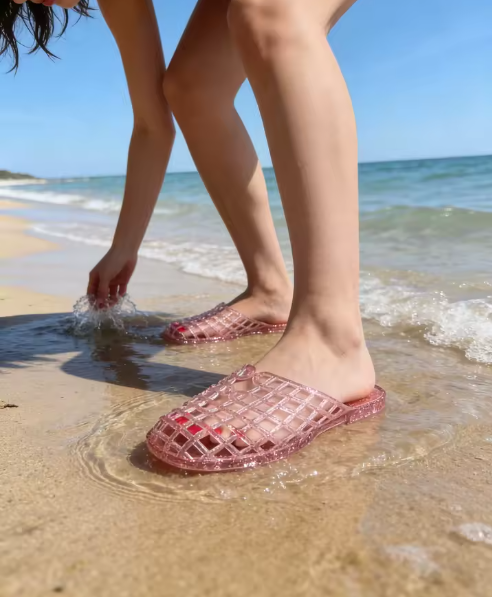 Women Lattice Jelly Mules | Jelly Sandals | Beach Slippers | Summer | Jelly Shoes
