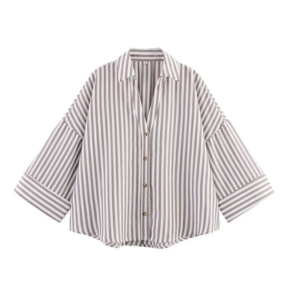 Women Casual Loose Top | Wide Sleeve Shirt | Summer Minimalist Holiday Top Black