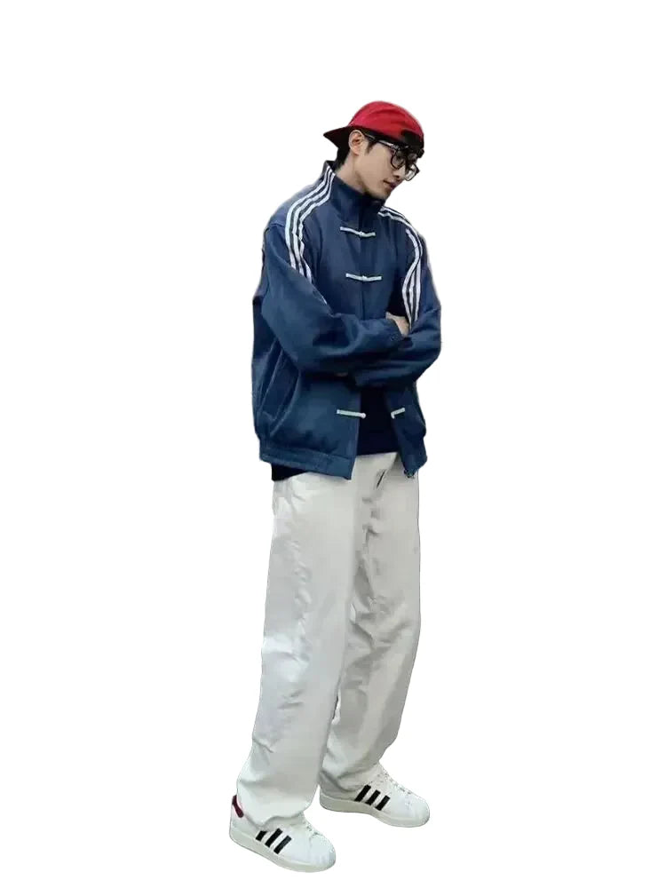 Unisex Baseball Jacket | Button Design | Spring | Autumn | Stand Collar | Sporty | Open Cardigan