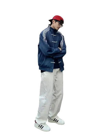 Unisex Baseball Jacket | Button Design | Spring | Autumn | Stand Collar | Sporty | Open Cardigan