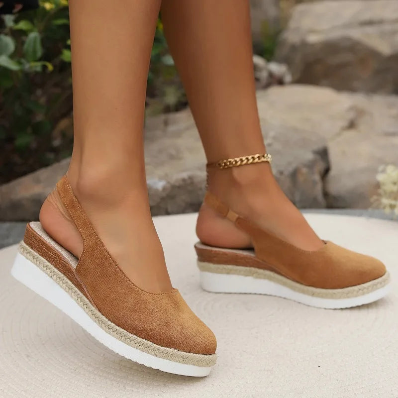 Cleo | Women's Espadrille Wedge Sandals Slingback Slip On