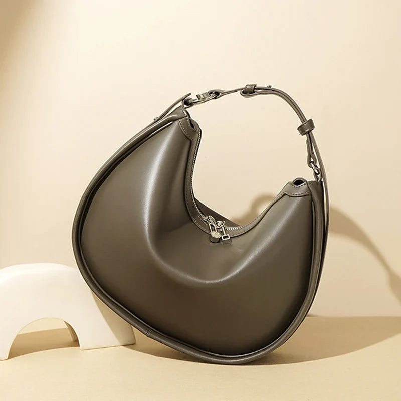 Women Split Leather Underarm Shoulder Bag