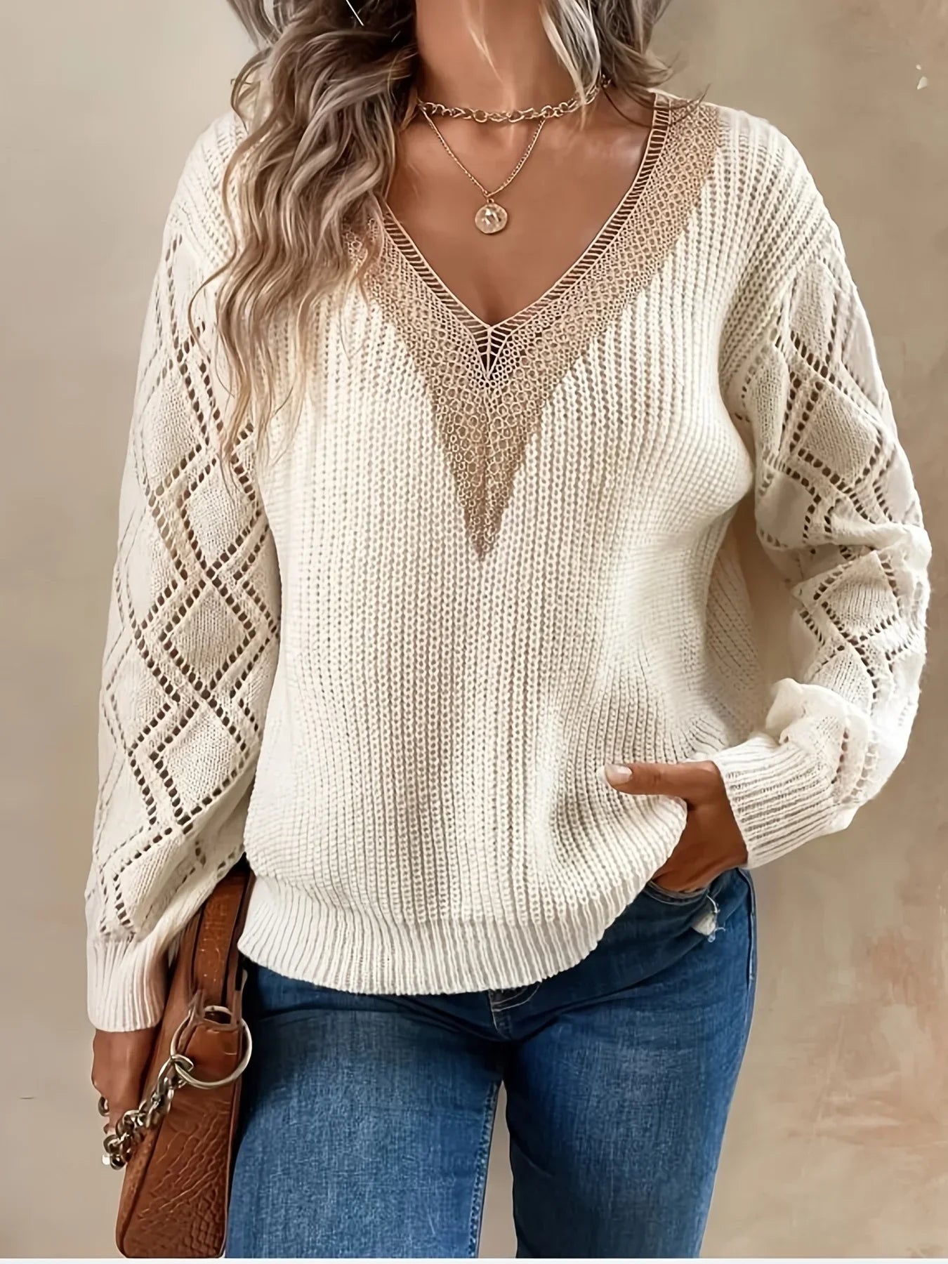 Paisley™ | Solid V Neck Sweater