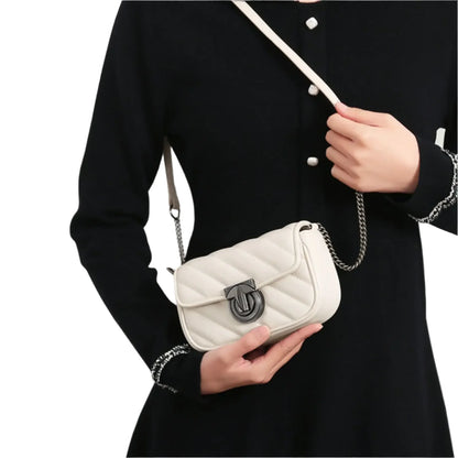 Women Leather Mini Quilted Crossbody Bag